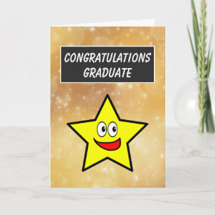 Congratulations Graduate Gold Star Graduation Card