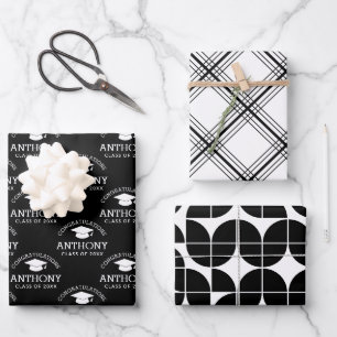 Congratulations Graduate Graduation Cap black Wrapping Paper Sheet