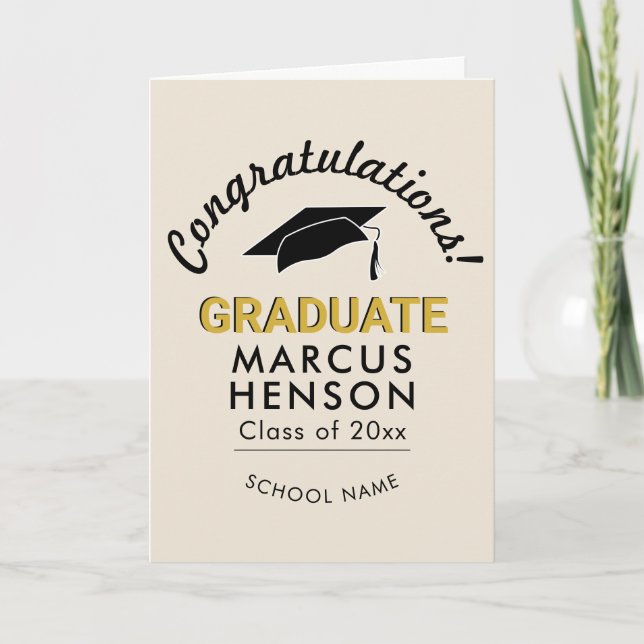 Congratulations Graduate Graduation Cap Card (Front)