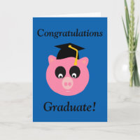Congratulations Graduate, Graduation Pig Card,