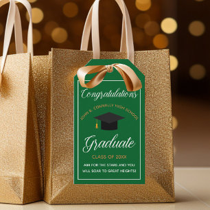 Congratulations Graduate Green 2022 Graduation Gift Tags