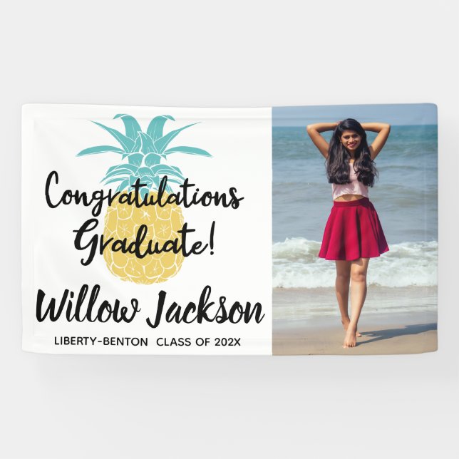 Congratulations Graduate Luau Grad Party, Photo Banner (Horizontal)