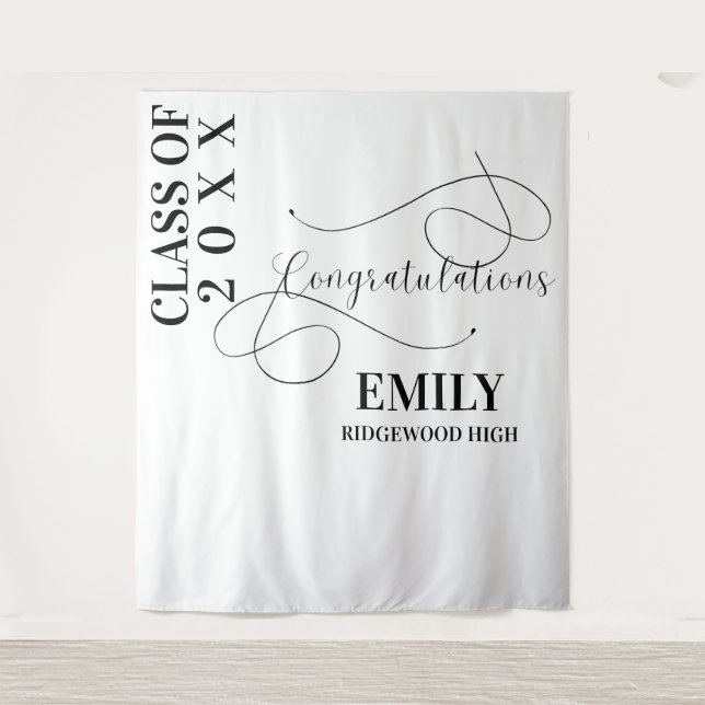 Congratulations Graduate Name 2025 graduation Tapestry (Front)