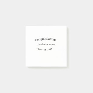 Congratulations graduate name class of 20XX type w Post-it Notes