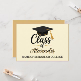 Congratulations Graduate Name Script Graduation  I Invitation