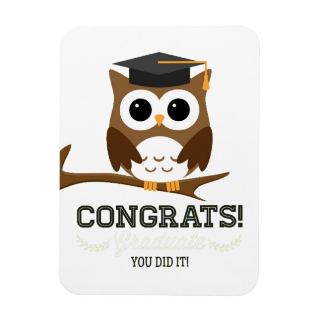 Congratulations Graduate Owl Magnet (Vertical)