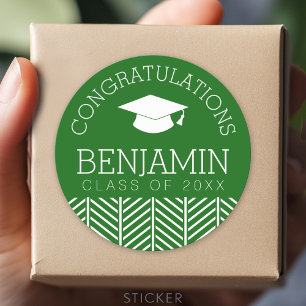 Congratulations Graduate - Party CAN EDIT COLOR Classic Round Sticker
