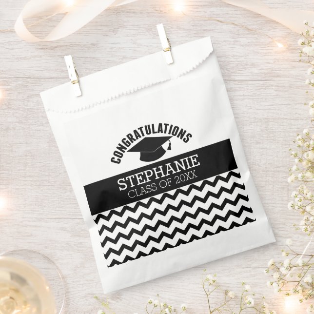 Congratulations Graduate - Personalised Graduation Favour Bags (Clipped)