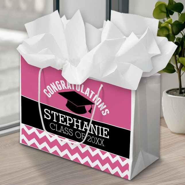 Congratulations Graduate - Personalised Graduation Large Gift Bag (Custom Graduation Bag)