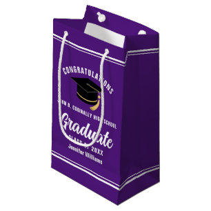 Congratulations Graduate Purple Graduation Party Small Gift Bag