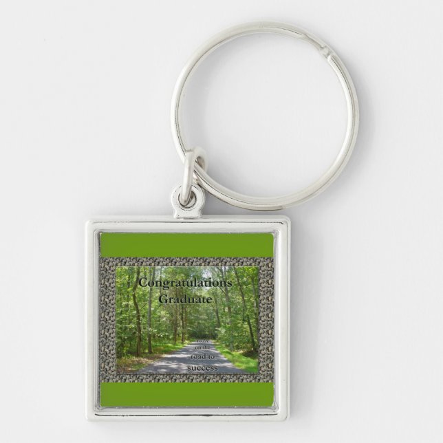Congratulations Graduate Road to Success Items Key Ring (Front)