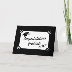 Congratulations Graduate with Cap and Diploma Card