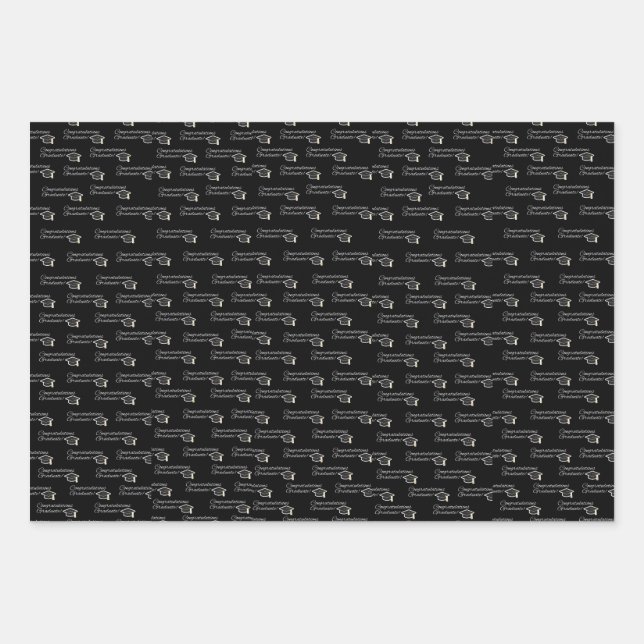 Congratulations Graduate Wrapping Paper Sheet (Front)