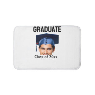Congratulations graduation add name year text bath mat