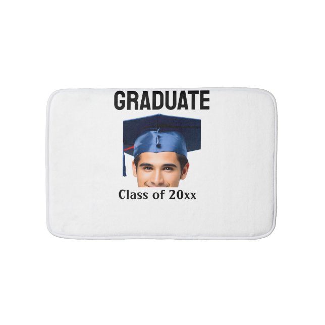 Congratulations graduation add name year text  bath mat (Front)