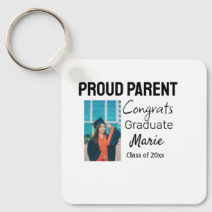 Congratulations graduation add name year text key ring