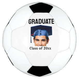 Congratulations graduation add name year text soccer ball
