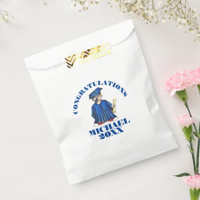 Congratulations Graduation Boy Graduate Cap Gown Favour Bags (Sealed)