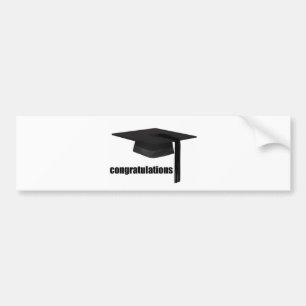Congratulations Graduation Cap Bumper Sticker