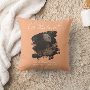 Congratulations Graduation Customizable Photo Text Cushion