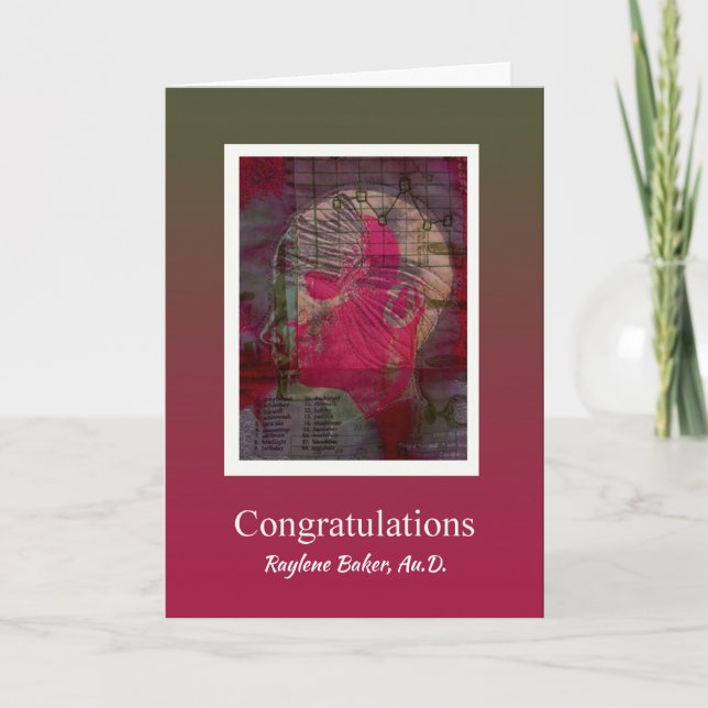 Congratulations Graduation Doctor of Audiology Card (Front)