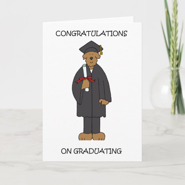 Congratulations Graduation Dog Obedience School Card (Front)