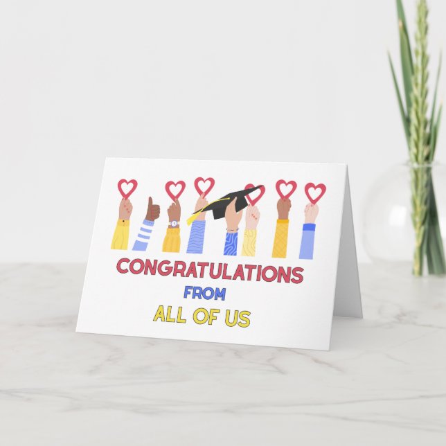 Congratulations Graduation from All of Us Card (Front)