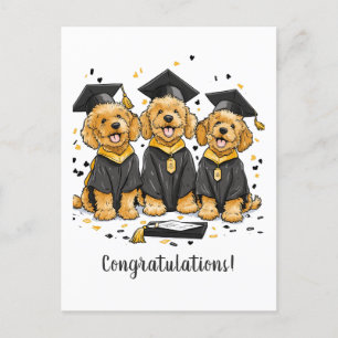 Congratulations Graduation Goldendoodle Dogs Postcard