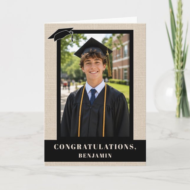 Congratulations Graduation Graduate Photo Card (Front)
