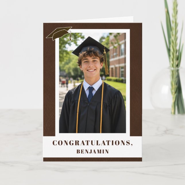 Congratulations Graduation Graduate Photo Card (Front)