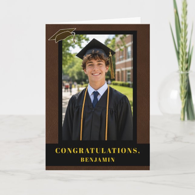 Congratulations Graduation Graduate Photo Card (Front)