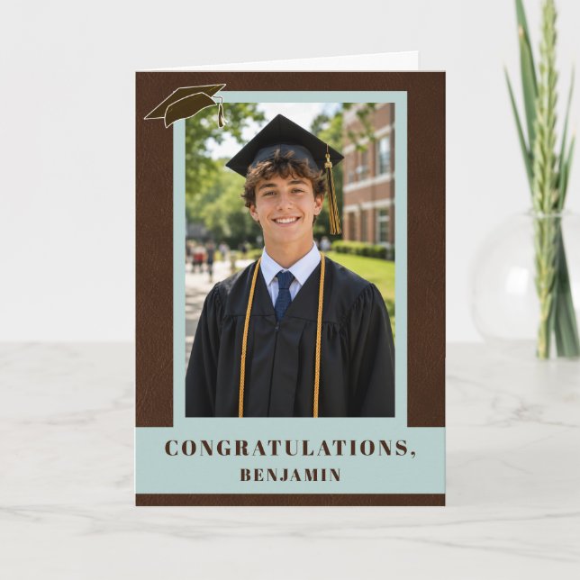 Congratulations Graduation Graduate Photo Card (Front)