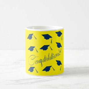 Congratulations graduation hat yellow coffee mug