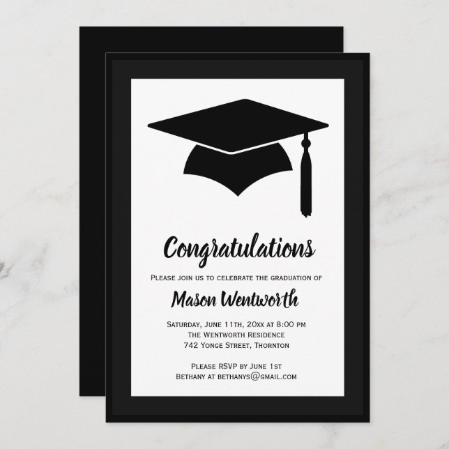 Congratulations Graduation Invitation (Front/Back)