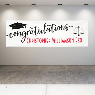 Congratulations Graduation Justice Legal Lawyer Banner