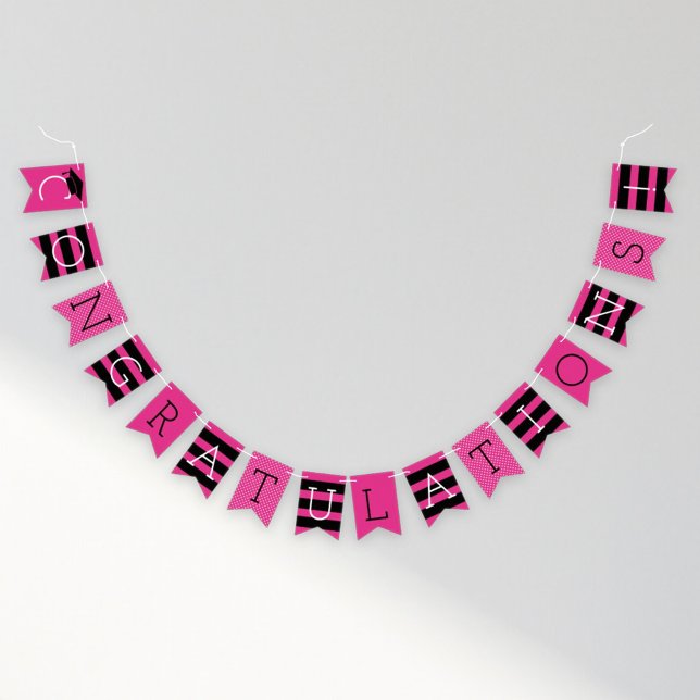 Congratulations Graduation Party | Hot Pink Bunting (Creator Uploaded)