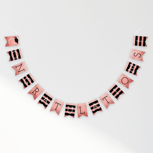 Congratulations Graduation Party | Rose Gold Bunting (Creator Uploaded)