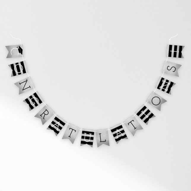 Congratulations Graduation Party | Silver Bunting (Creator Uploaded)