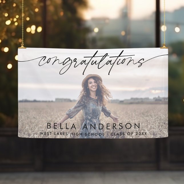 Congratulations Graduation Script Overlay Photo  Banner (Creator Uploaded)