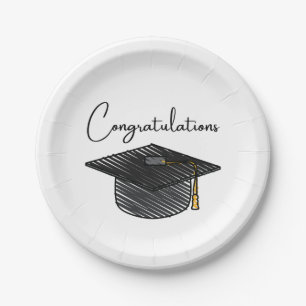 Congratulations Graduation Themed Celebration Paper Plate