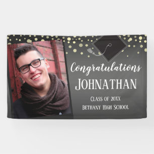 Congratulations Graduation with Confetti Photo Banner