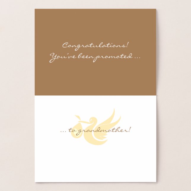 Congratulations! Grandmother Foil Card (Inside)