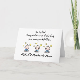Congratulations Grandparents Of Triplet Babies, Card