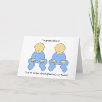 Congratulations Great Grandparents to Twin Boys
