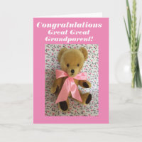 Congratulations Great Great grandparent card