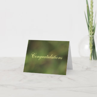 Congratulations Green hues card