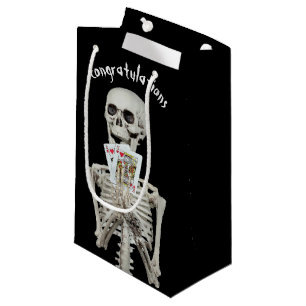 Congratulations Halloween Wedding Skeleton Small Gift Bag