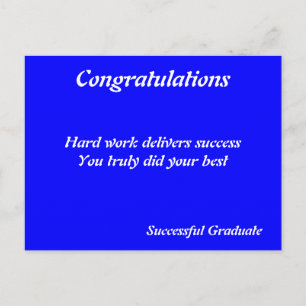 Congratulations hard work postcards
