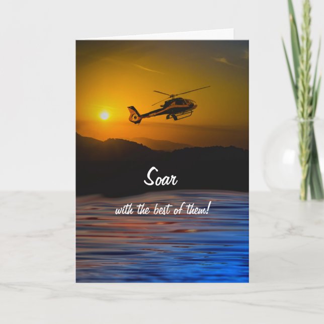 Congratulations, Helicopter Aviation Graduation Card (Front)