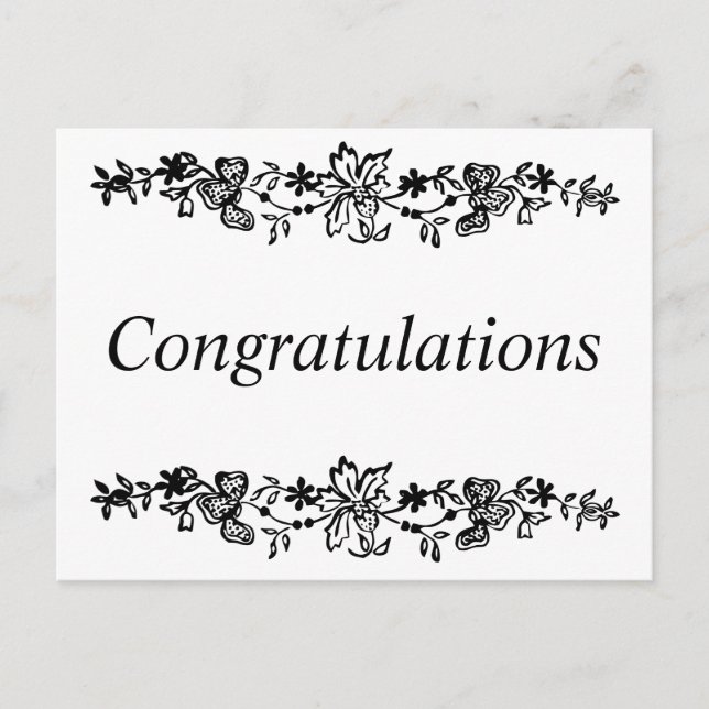 Congratulations Holiday Postcard (Front)